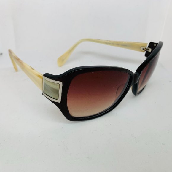 Oliver Peoples Brown White Ilsa Sunglasses - Picture 1 of 7